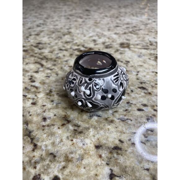 Terra Cotta Hand-Painted Mini Jack O Lantern Pumpkin Figurine - Picture 4 of 11